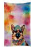 German Shepherd Hippie Dawg Kitchen Towel Dish Cloths Guest Hand Towel Decorative Bathroom Towel for Face,Tea, Dishcloth, Kitchen and Bath