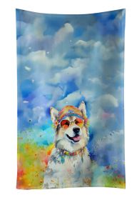 Alaskan Malamute Hippie Dawg Kitchen Towel Dish Cloths Guest Hand Towel Decorative Bathroom Towel for Face,Tea, Dishcloth, Kitchen and Bath