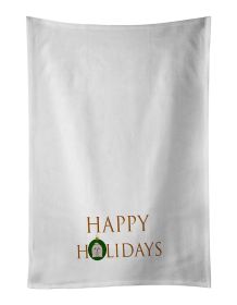 NEW Maltese - Dog Face Happy Holidays Christmas Kitchen Towel Set of 2 White Dish Towels Decorative Bathroom Hand towel for Hand, Face, Hair, Yoga