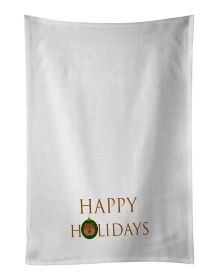 German Spitz - Dog Face Happy Holidays Christmas Kitchen Towel Set of 2 White Dish Towels Decorative Bathroom Hand towel for Hand, Face, Hair, Yoga