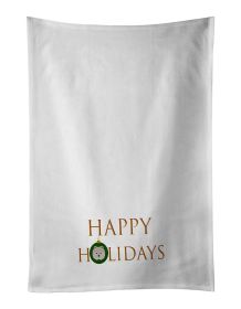 NEW Japanese Spitz - Dog Face Happy Holidays Christmas Kitchen Towel Set of 2 White Dish Towels Decorative Bathroom Hand towel for Hand, Face, Hair