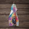 Black Labrador Hippie Dawg Kitchen Towel Dish Cloths Guest Hand Towel Decorative Bathroom Towel for Face,Tea, Dishcloth, Kitchen and Bath