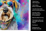 Schnauzer Hippie Dawg Kitchen Towel Dish Cloths Guest Hand Towel Decorative Bathroom Towel for Face,Tea, Dishcloth, Kitchen and Bath