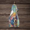 Afghan Hound Hippie Dawg Kitchen Towel Dish Cloths Guest Hand Towel Decorative Bathroom Towel for Face,Tea, Dishcloth, Kitchen and Bath