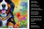 Bernese Mountain Dog Hippie Dawg Kitchen Towel Dish Cloths Guest Hand Towel Decorative Bathroom Towel for Face,Tea, Dishcloth, Kitchen and Bath