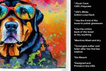 Rottweiler Hippie Dawg Kitchen Towel Dish Cloths Guest Hand Towel Decorative Bathroom Towel for Face,Tea, Dishcloth, Kitchen and Bath
