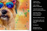Cairn Terrier Hippie Dawg Kitchen Towel Dish Cloths Guest Hand Towel Decorative Bathroom Towel for Face,Tea, Dishcloth, Kitchen and Bath