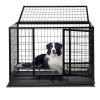 42 Inch Heavy Duty Dog Crate, Metal Dog Cage Dog Kennel for Medium to Large Dogs with Double Doors