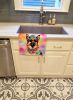German Shepherd Hippie Dawg Kitchen Towel Dish Cloths Guest Hand Towel Decorative Bathroom Towel for Face,Tea, Dishcloth, Kitchen and Bath