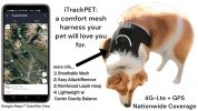Remote Pet Surveillance Pet Tracker Waterproof Collar Mounted GPS for Pet Size:M