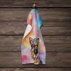 German Shepherd Hippie Dawg Kitchen Towel Dish Cloths Guest Hand Towel Decorative Bathroom Towel for Face,Tea, Dishcloth, Kitchen and Bath