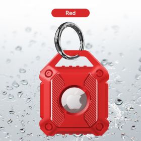 Waterproof Airtag Keychain Holder Case; Screw Full Cover Compatible For Apple Air Tag Tracker Key Ring Anti-Scratch Anti-Lost Cover (Color: Red)