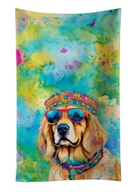 Golden Retriever Hippie Dawg Kitchen Towel Dish Cloths Guest Hand Towel Decorative Bathroom Towel for Face,Tea, Dishcloth, Kitchen and Bath (Default: Default)
