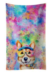 Corgi Hippie Dawg Kitchen Towel Dish Cloths Guest Hand Towel Decorative Bathroom Towel for Face,Tea, Dishcloth, Kitchen and Bath (Default: Default)