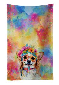 Chihuahua Hippie Dawg Kitchen Towel Dish Cloths Guest Hand Towel Decorative Bathroom Towel for Face,Tea, Dishcloth, Kitchen and Bath (Default: Default)