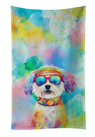 Bichon Frise Hippie Dawg Kitchen Towel Dish Cloths Guest Hand Towel Decorative Bathroom Towel for Face,Tea, Dishcloth, Kitchen and Bath (Default: Default)