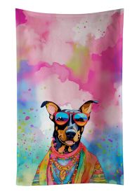 Doberman Pinscher Hippie Dawg Kitchen Towel Dish Cloths Guest Hand Towel Decorative Bathroom Towel for Face,Tea, Dishcloth, Kitchen and Bath (Default: Default)